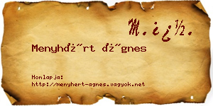 Menyhért Ágnes névjegykártya